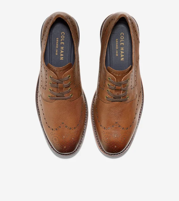 Cole Haan Feathercraft Grand Blucher Oxford, Men's, Dark Brown, Size 11.5, Oxfords, Wingtip