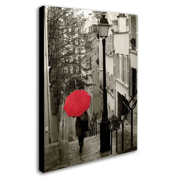 Trademark Fine Art Sue Schlabach &Paris Stroll II& Canvas Art - 35 x 47