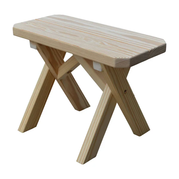 Pine 2' Crossleg Bench - Caribbean Blue