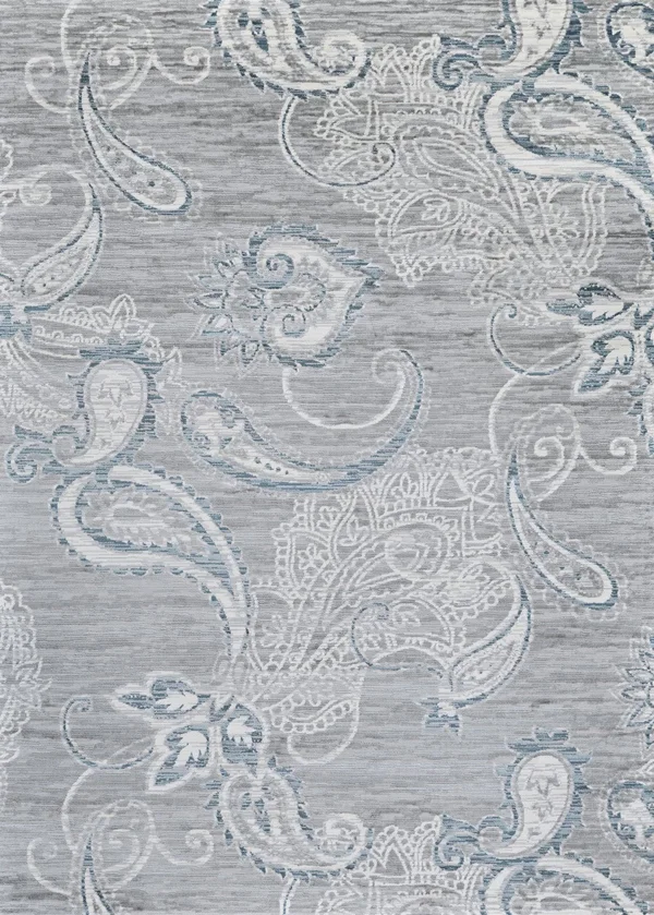Couristan Nirvana Garden Damask 9&10x22 x 13&2x22 Area Rug in Greystone