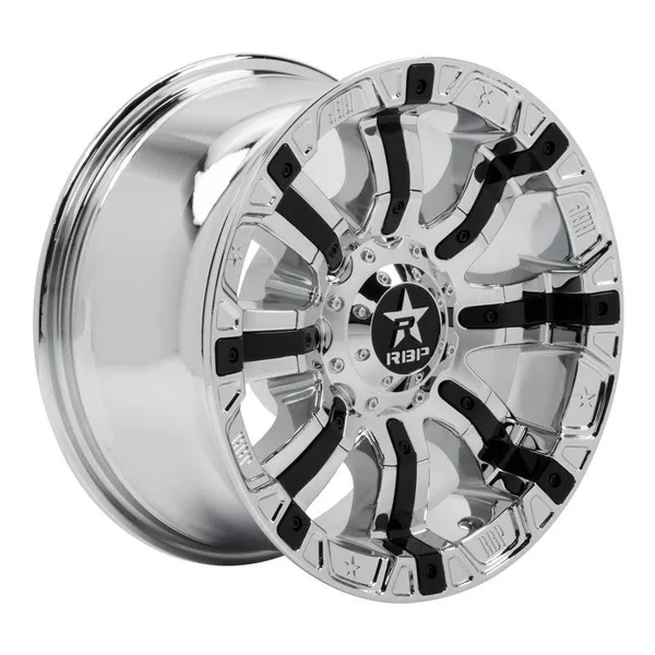 RBP 94R Chrome & Black Wheels - 94R-1810-82-25C in Chrome with Black Inserts - 6 x 139.70mm Single Bolt Pattern, 18x22 x 10x2