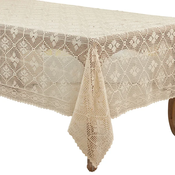 Crochet Design Tablecloth - Saro Lifestyle 9820.E6588B