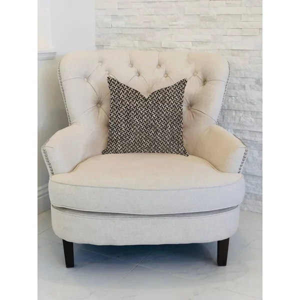 Plutus 12x22 x 25x22 Salt and Pepper Luxury Throw Pillow in Grey and Black Tones