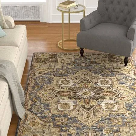 Darby Home Co Barba Hand-Hooked Wool Smoke/Sand Area Rug, Size: Rectangle 7'9 inch x 9'9 inch, Beige