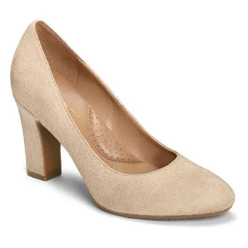 Aerosoles Women's Octagon Pump - Size: 12, Grey Microfiber