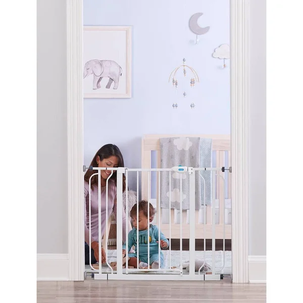 Regalo 30 inch Wall Safe Extra Wide Baby Safety Gate - White
