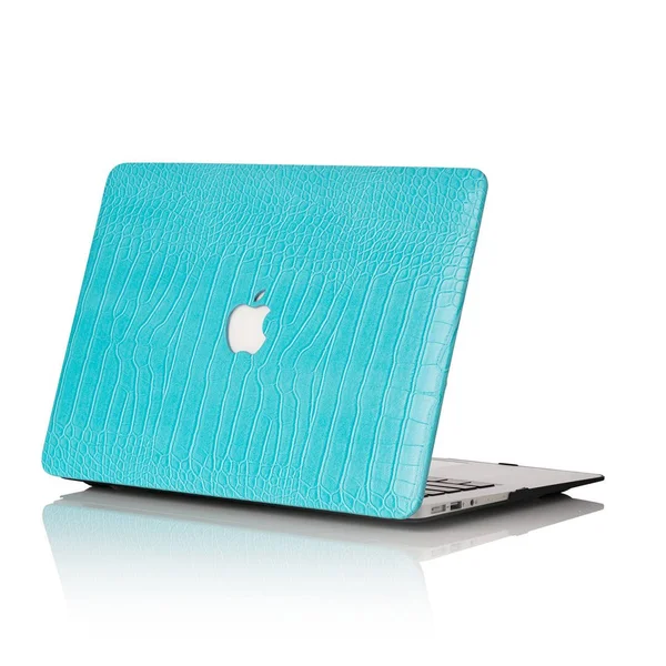 Chic Geeks Faux Crocodile MacBook Case - Sky Blue