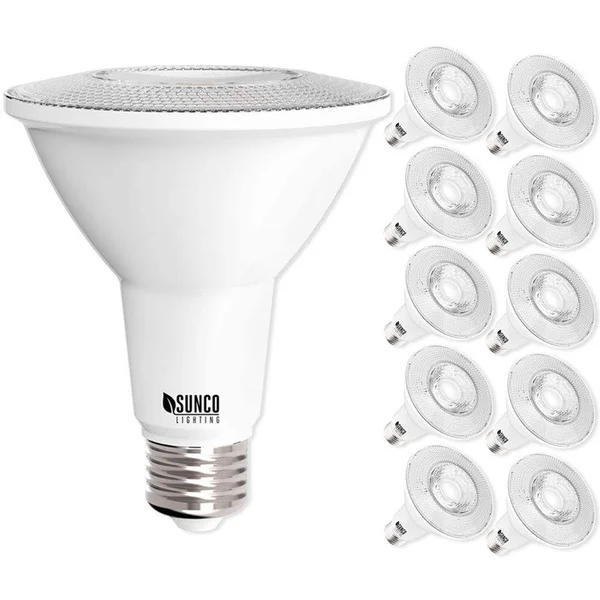 Sunco Lighting 10 Pack PAR30 Dimmable Flood LED Bulb 11W 5000K, Daylight