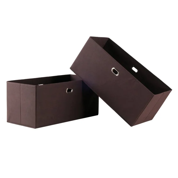 Winsome Wood Torino 3-Pc Set Storage Shelf w/ Black Fabric Baskets