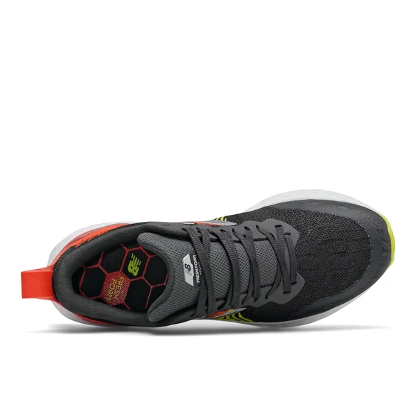 Kids New Balance Fresh Foam Tempo Running Shoe - Grey/Flame 4Y