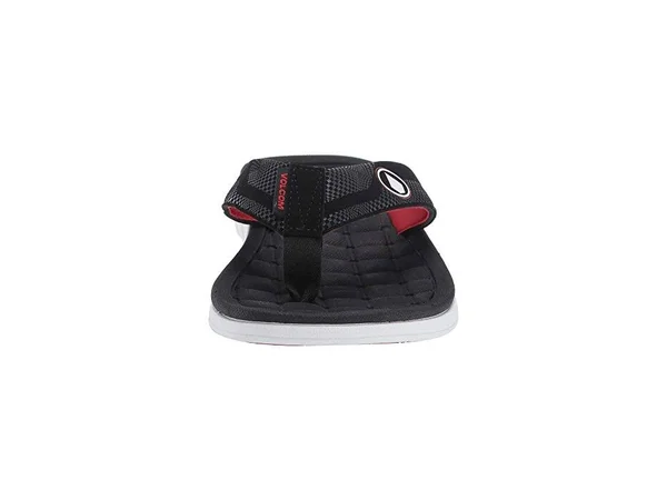 Volcom Drafted Recliner Sandals - Black/White 10