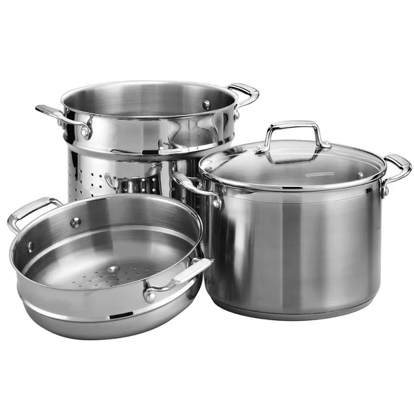 Tramontina Gourmet 4-Piece Stainless Steel Cookware Set with Lids - Silver