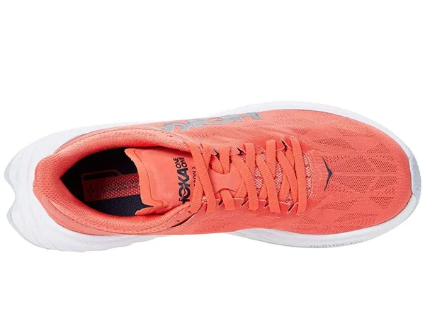 Hoka One One Women's Carbon x 2 Running Shoes, Coral/Black
