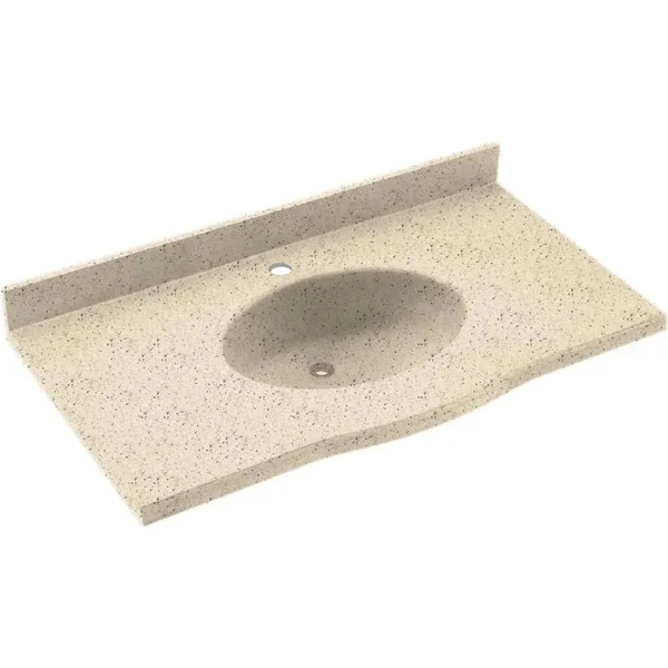 Swan Europa Solid Surface 31-in x 22-in Vanity Top in Tahiti Desert