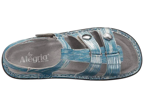 Alegria Leather Multi-strap Sandals w/Backstrap - Kleo - Size EU42(US11.5-12), Wrapture Blues