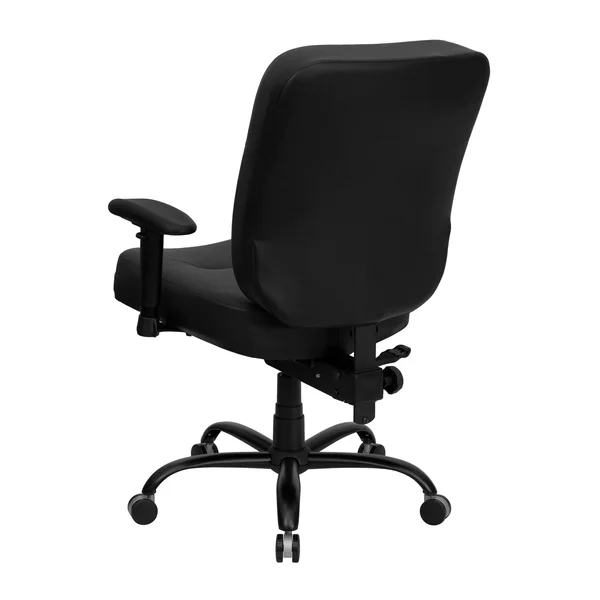 Lancaster Home Big and Tall Black Leather Office Chair