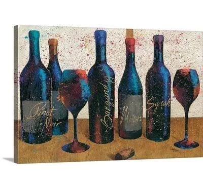 &Wine Splash Light I Vintage Advertisement Great Big Canvas Format: Canvas - Size: 24x22 H x 36x22 W x 1.5x22 D