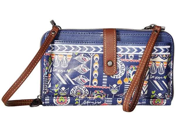Sakroots Large Smartphone Crossbody - Indigo Dream Song