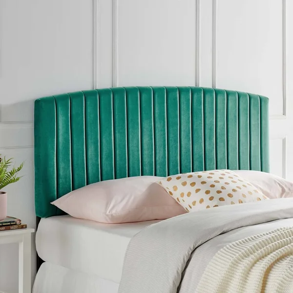 Silver Orchid La Marr Velvet Full - Queen Headboard - Navy
