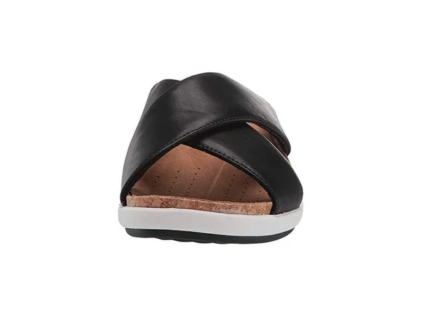 Clarks Women's Un Bali Go Slide Black Leather 7