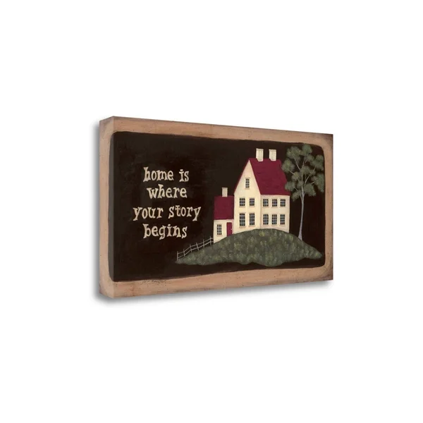 20x22 x 40x22 Home Is Where Stories Begin Giclee Print on Gallery Wrap Canvas