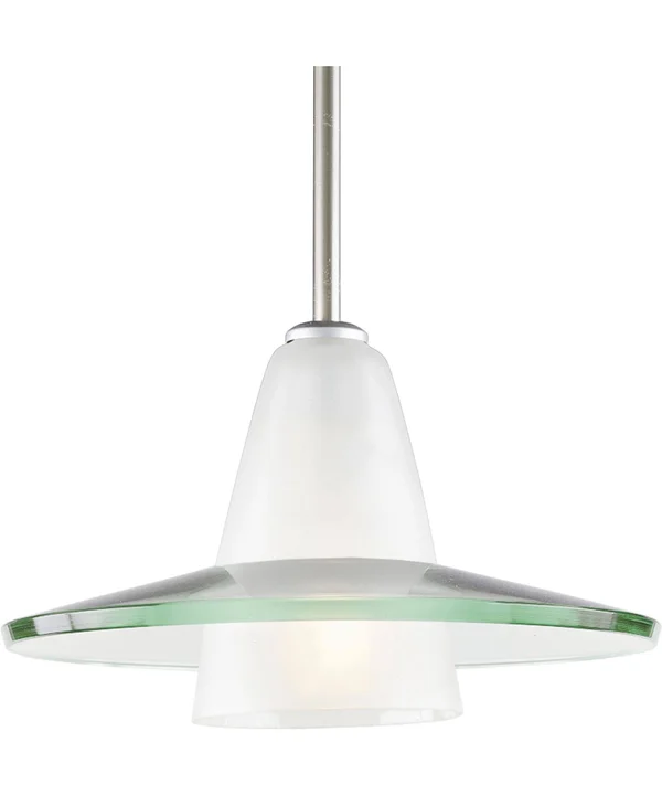 Progress Lighting P5011-09 Glass Brushed Nickel Pendant Light