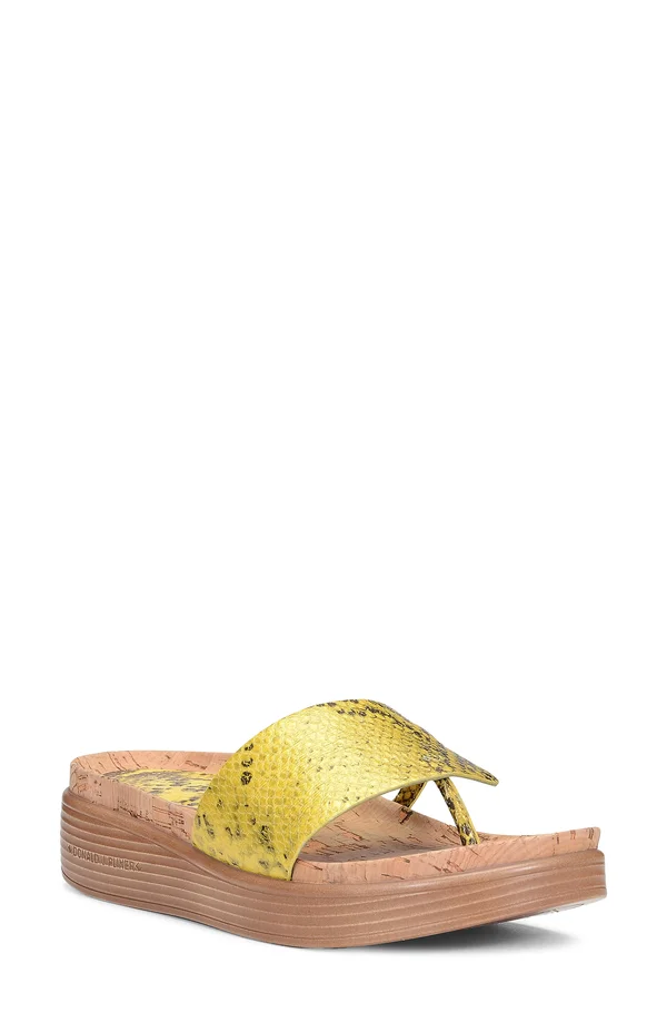 Donald Pliner Fifi Snake-Embossed Leather Slide - 9