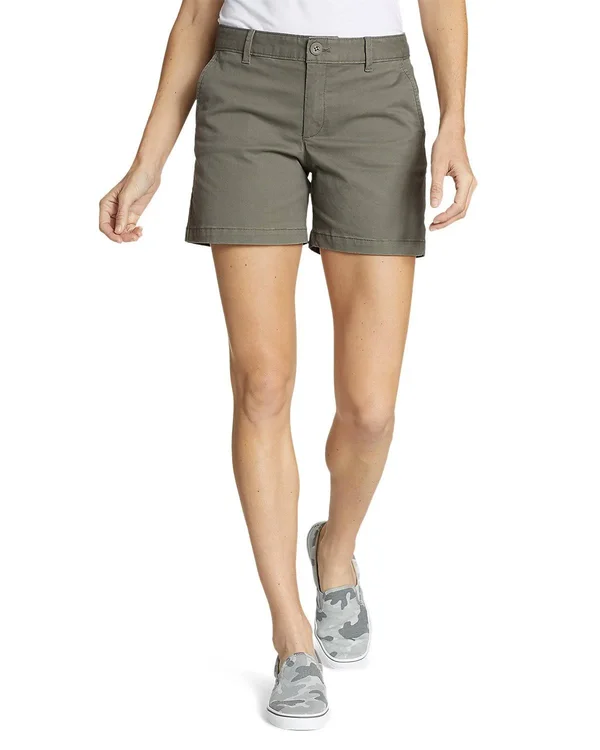 Eddie Bauer Women's Willit Stretch Classic Wash Shorts - 5x22 - Green - 4