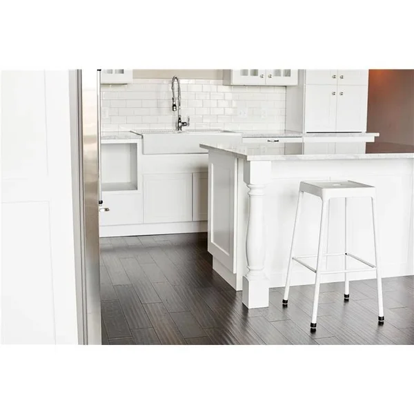 Safco Steel Counter - Stool - square - powder-coated steel - white
