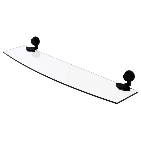 Allied Brass Venus Collection 24-Inch Glass Shelf with Twist Accents - Polished Chrome