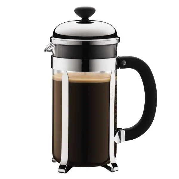 Bodum Chambord 8 Cup French Press Coffee Maker, Chrome, 1.0 L, 34 oz