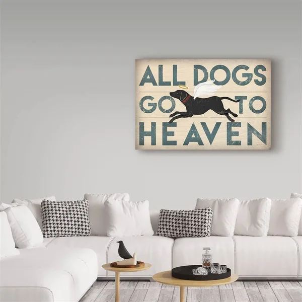 Trademark Fine Art 'All Dogs Go to Heaven I' Canvas Art by Ryan Fowler - Size: 22 x 32