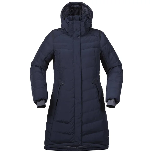 Bergans Down Parka Blue, Womens Down Casual Coat, Size L - Color Dark Navy Melange
