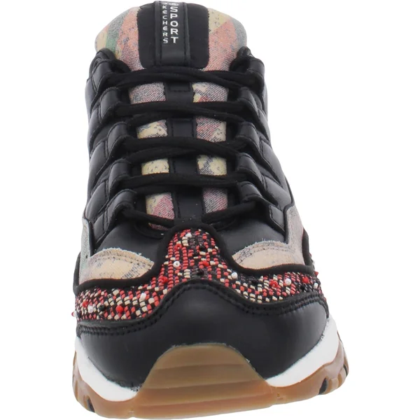 Skechers Womens Energy-Pure Serenity Leather Sneakers Black 10 Medium (B, M)