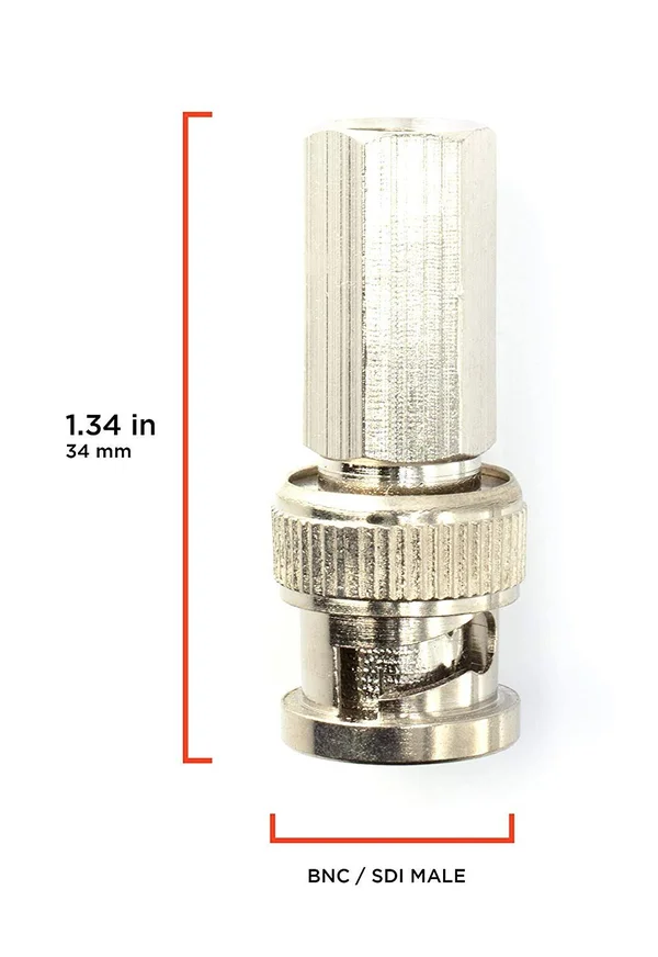 The Cimple Co - RG59 Coaxial Cable Connector - Screw on (Twist on) - SDI, HD-SDI, Cctv, Security, Video Card, Camera, Solderless