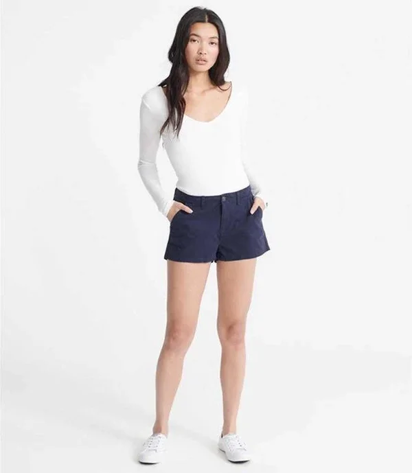 Superdry Chino Hot - Blue - Mini Shorts