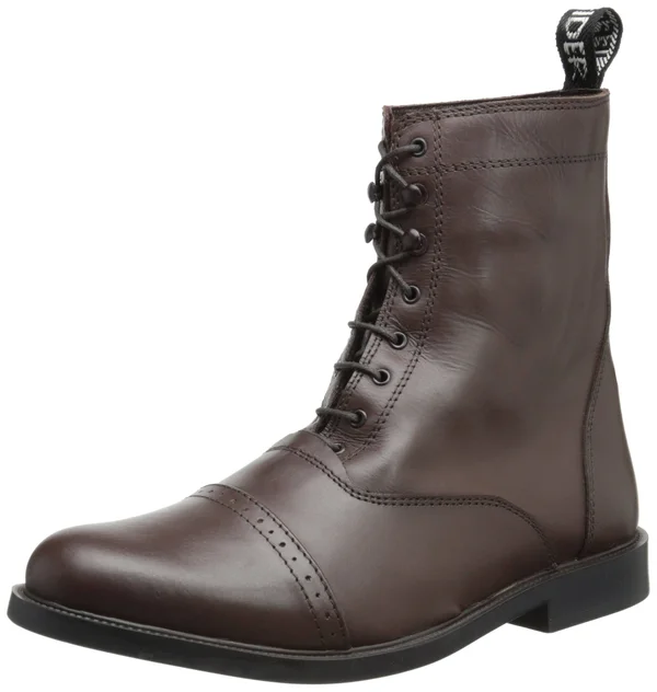 TuffRider Men's Baroque Lace Up Laced Paddock Boots - 10, Mocha