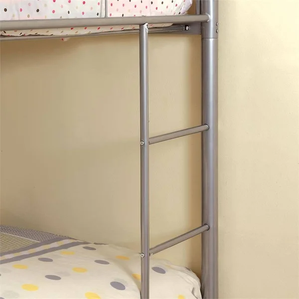 Furniture of America Lohani Twin Over Twin Metal Bunk Bed in Gold