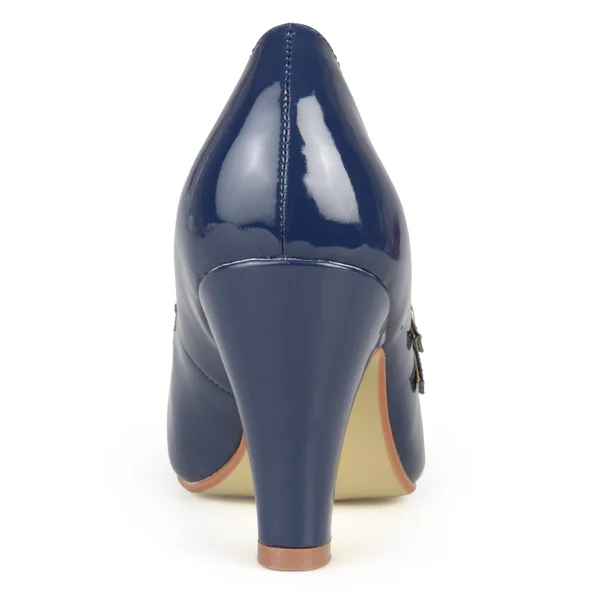Journee Collection Women's &WENDY-09& Mary Jane Faux Leather Pumps - 7 - Blue