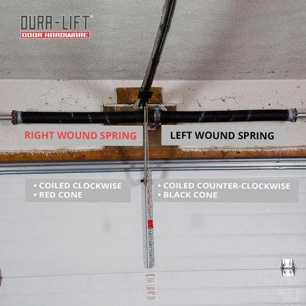 Dura-lift .207 x 1.75 inch x 23 inch Torsion Garage Door Spring (Yellow, Left Wound), Size: 1.75 Inner Diameter