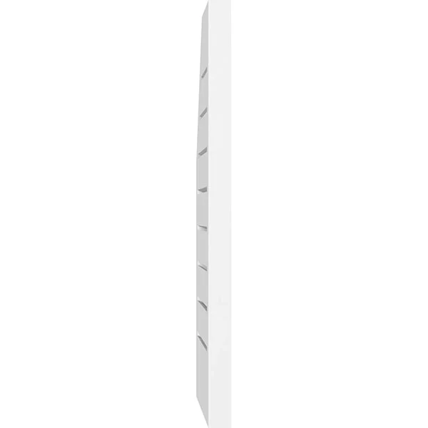 Ekena Millwork GVPOR24X4002SF 24x22W x 40x22H Half Octagon Top Right Surface Mount PVC Gable Vent: Functional - w/ 2x22W x 1-1/2x