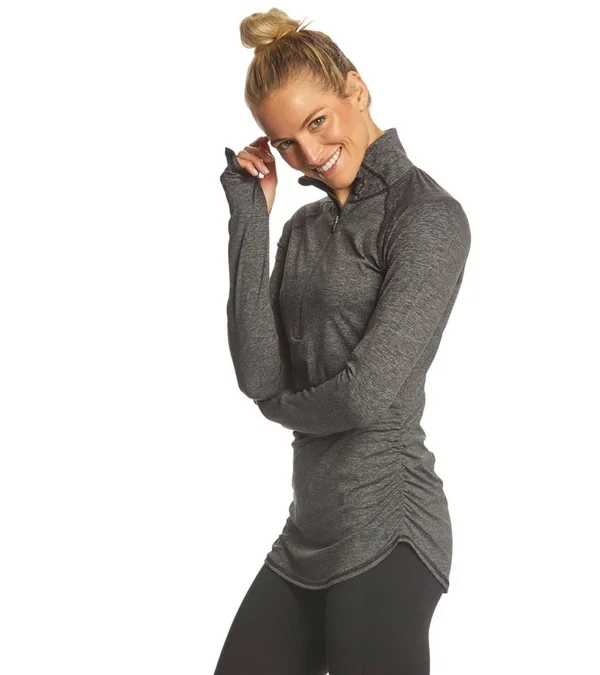The North Face Women's Motivation Stripe 1/2 Zip TNF Black Micro Stripe, L