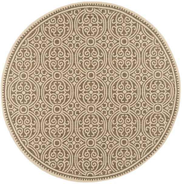 Safavieh 6&-7x22 x 6&-7x22 Round Beach House BHS134C Cream Beige Rug
