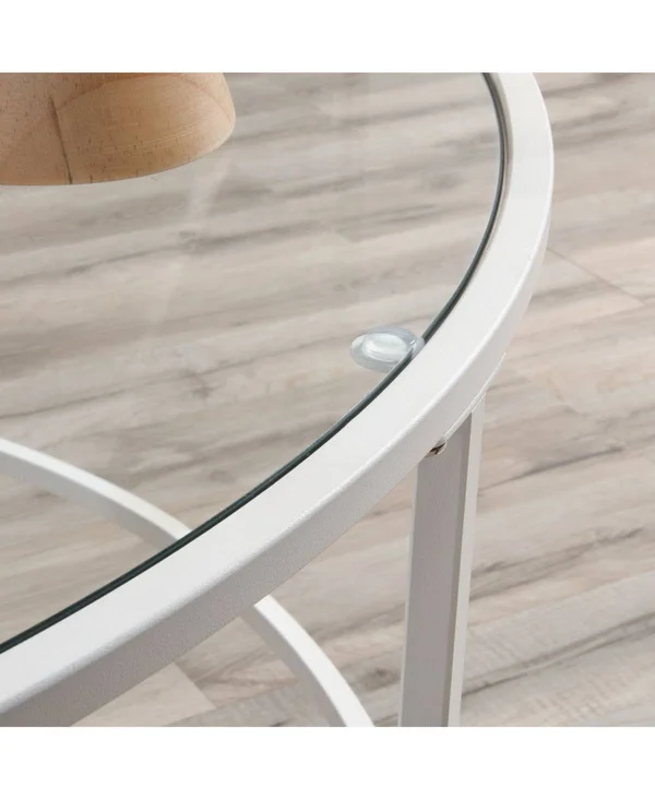 Sauder Anda Norr Round Coffee Table - White