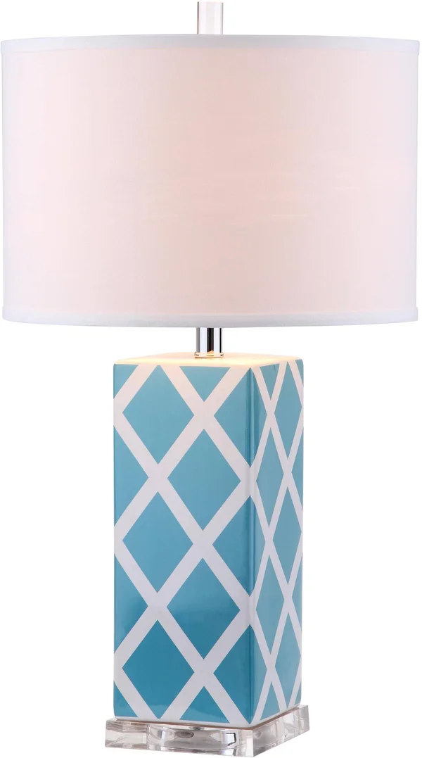 Safavieh Garden Lattice Table Lamp, Set of 2 - Light Blue
