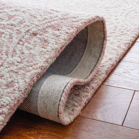 Metro Collection MET998U Rug Pink, Ivory, Round 6& x 6&