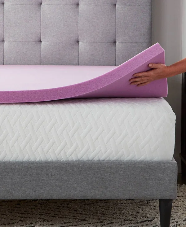 Dream Collection by Lucid 2x22 Lavender Memory Foam Mattress Topper - Full - Purple