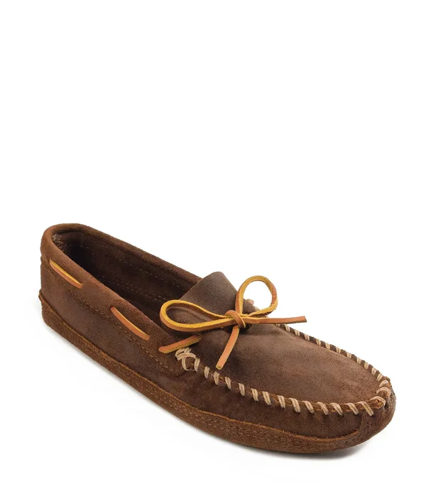 Minnetonka Double Bottom Softsole 10.5 Men's Brown