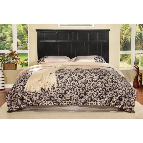 Furniture of America Dakota Adjustable Wood Headboard - Black (Twin)