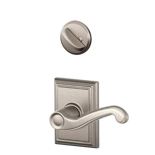 Schlage F59 Flair with Addison Rose Left Hand Interior Active Trim Aged Bronze Finish